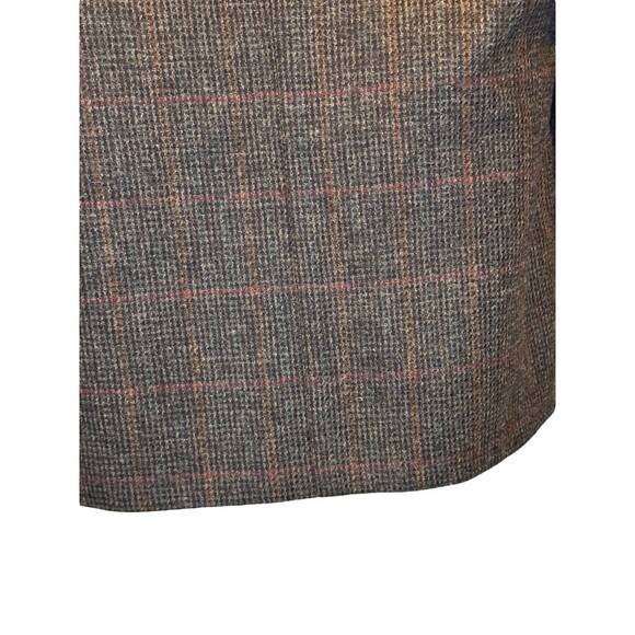 Tweed Windowpane Wool Sport Coat—André Villard Paris 44S Vintage Hungary - Picture 14 of 15